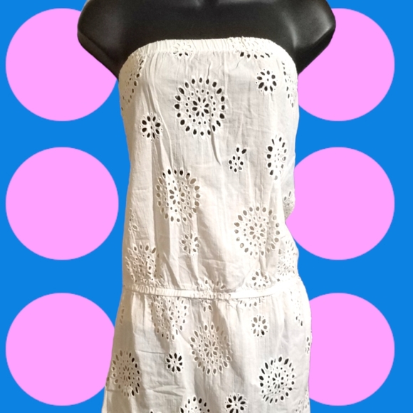 Alain Thomas☀️Cotton Eyelet☀️Beach Cover Up☀️ M - Picture 4 of 12